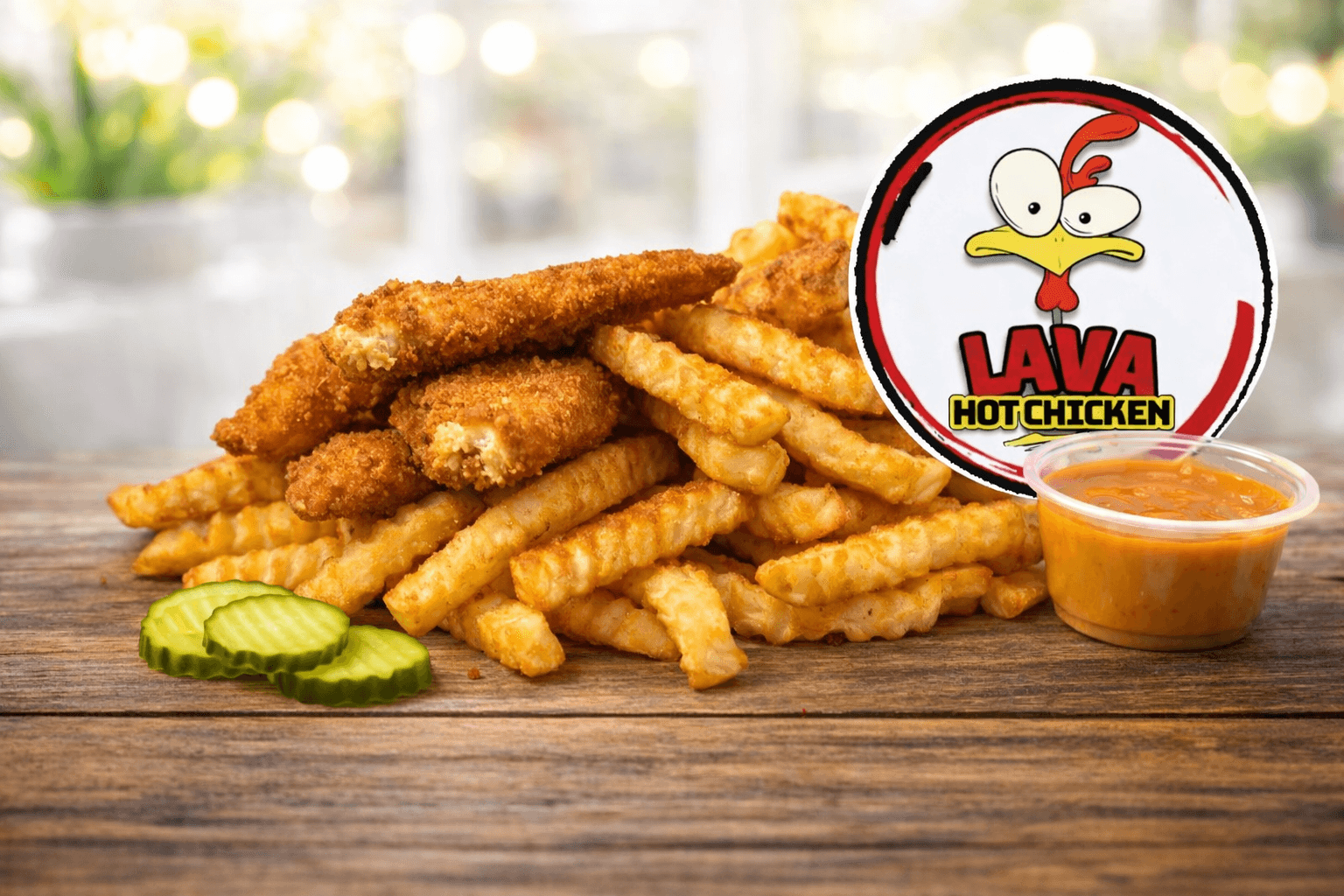 6 Chicken Strips W/Fries